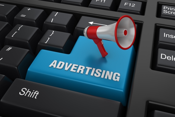 computer-keyword-with-megaphone-advertising-word