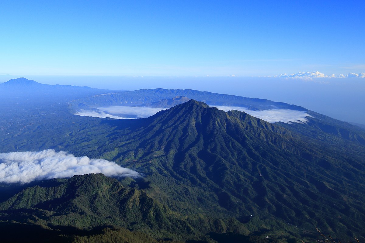 Top-down Scenery of Mount Abang 