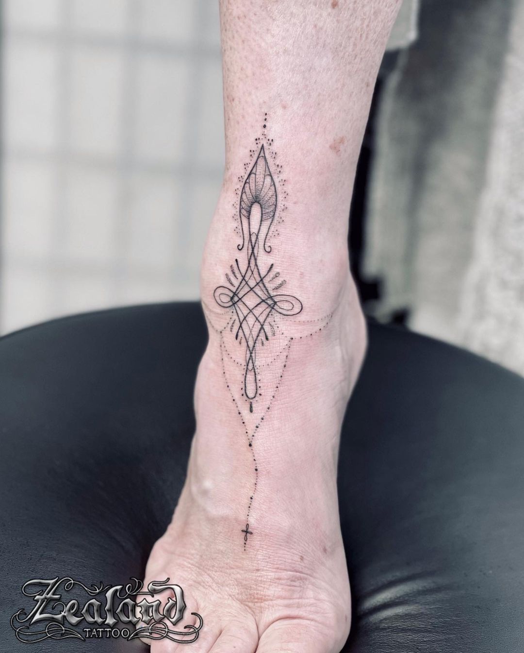 Ankle Rosary tattoos 