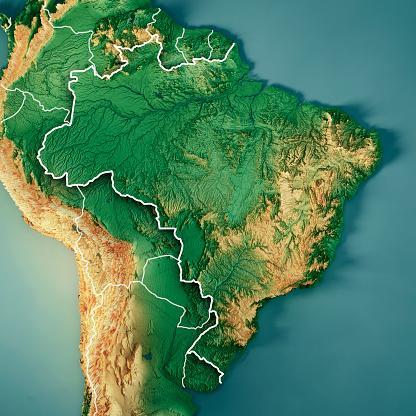image of the map of South America.