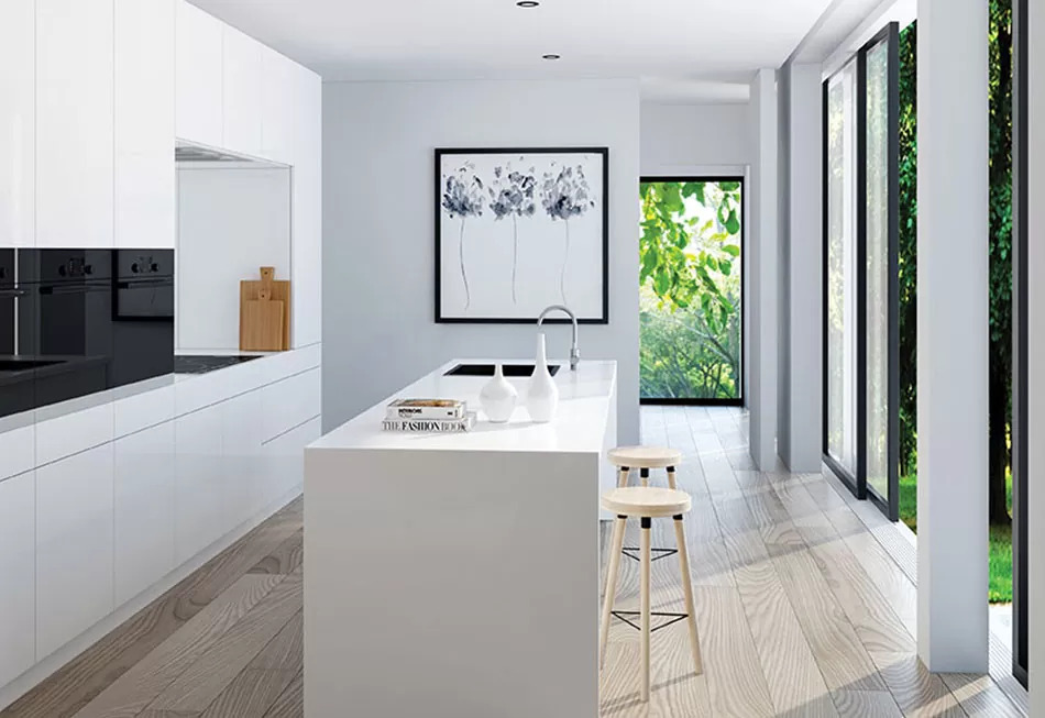 Sleek And Simple Cabinets For A Minimalist Kitchen Design