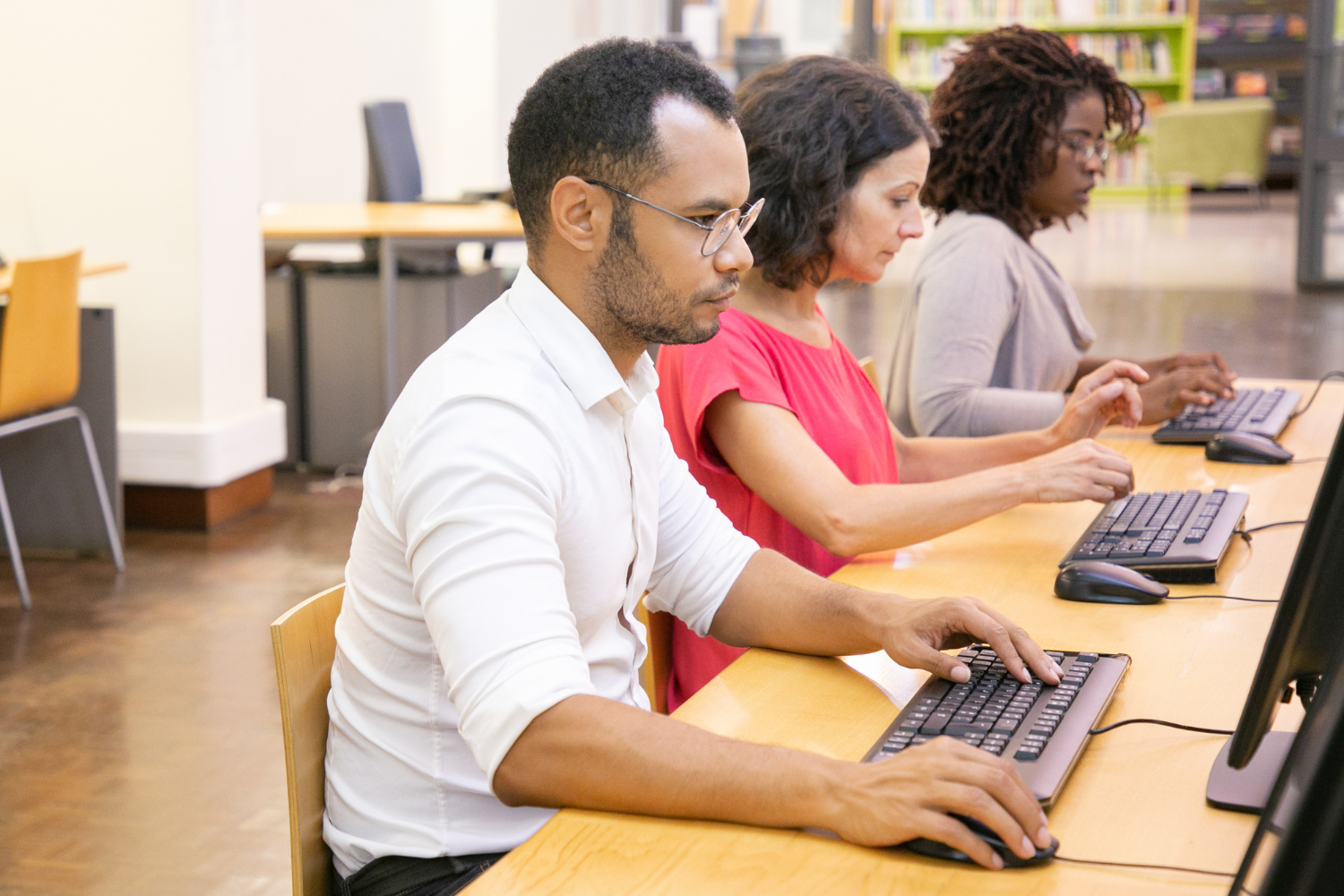 candidates taking an online test