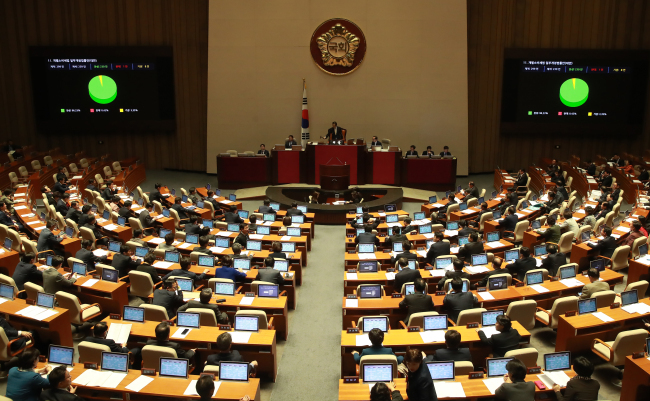 The Korean parliament (source:Korea Herald)