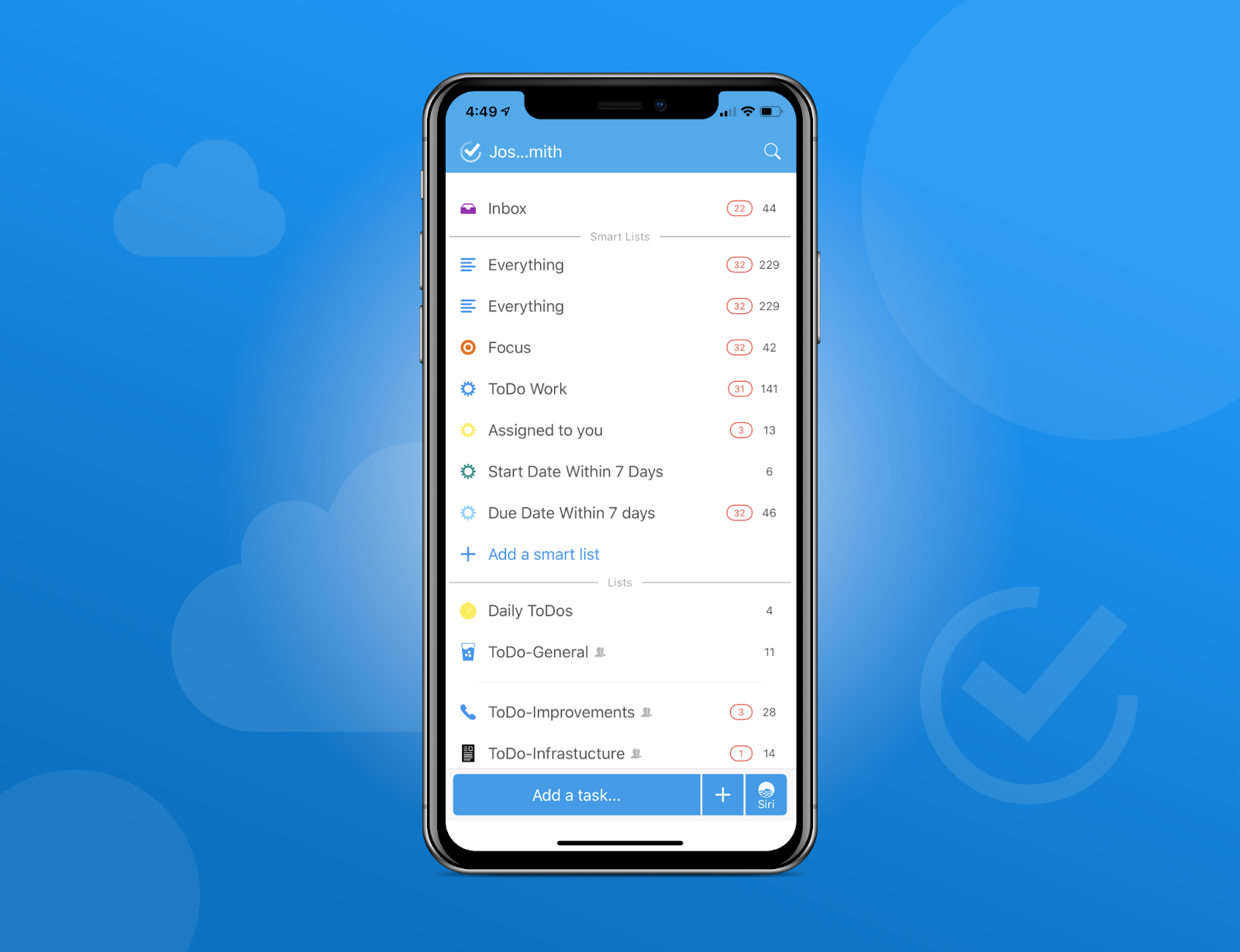Best task tracker app: Todo Cloud