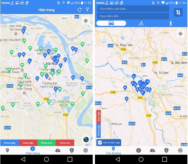 Nhận thông báo cảnh báo mưa giông và ngập lụt nhanh chóng, chính xác với smartphone