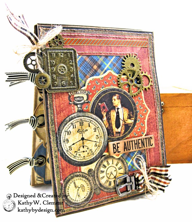 Graphic 45 A Proper Gentleman Card Folio by Kathy Clement for The Funkie Junkie Boutique Photo 02
