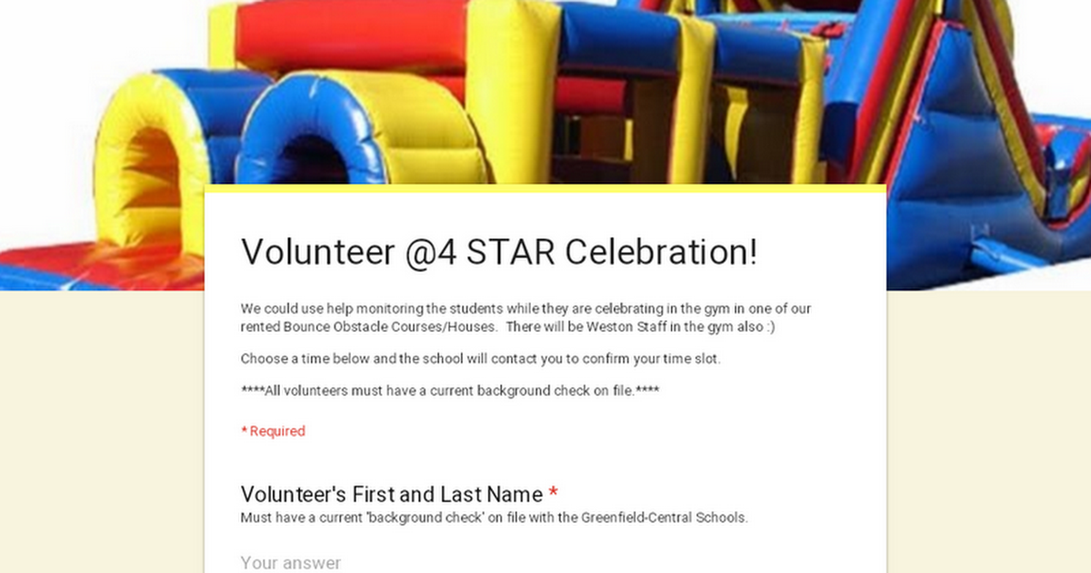 Volunteer @4 STAR Celebration!