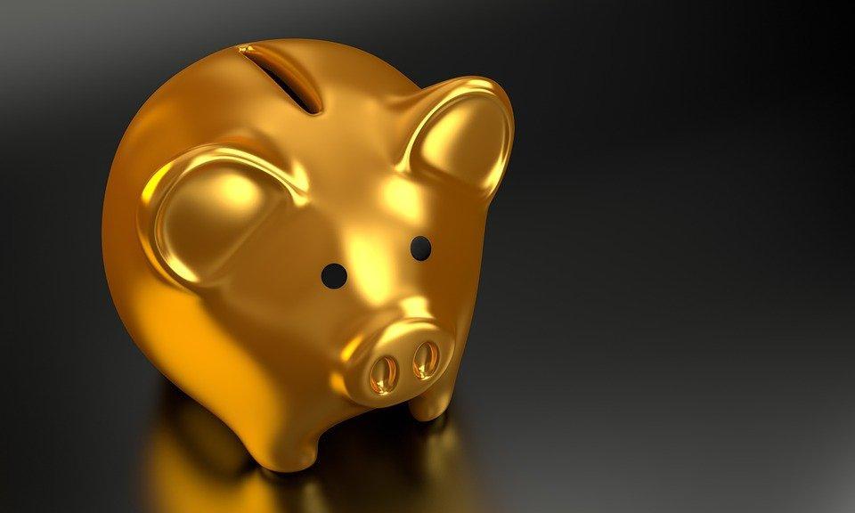 Piggy Bank, Gold, Money, Finance, Banking, Currency