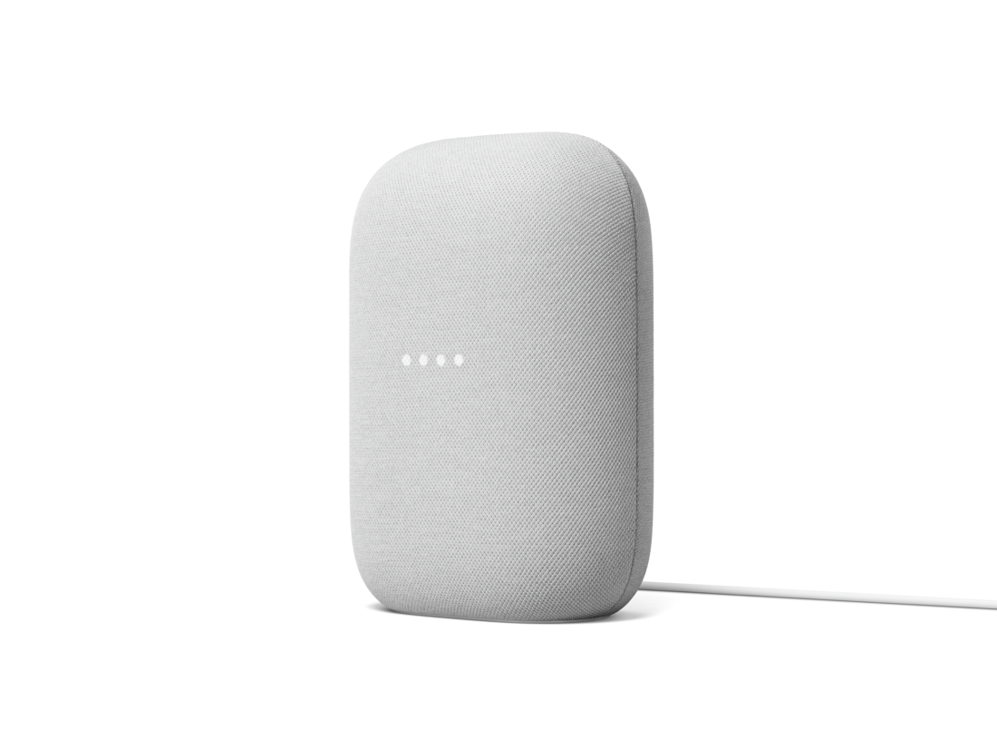 Immagine di un Google Nest bianco.