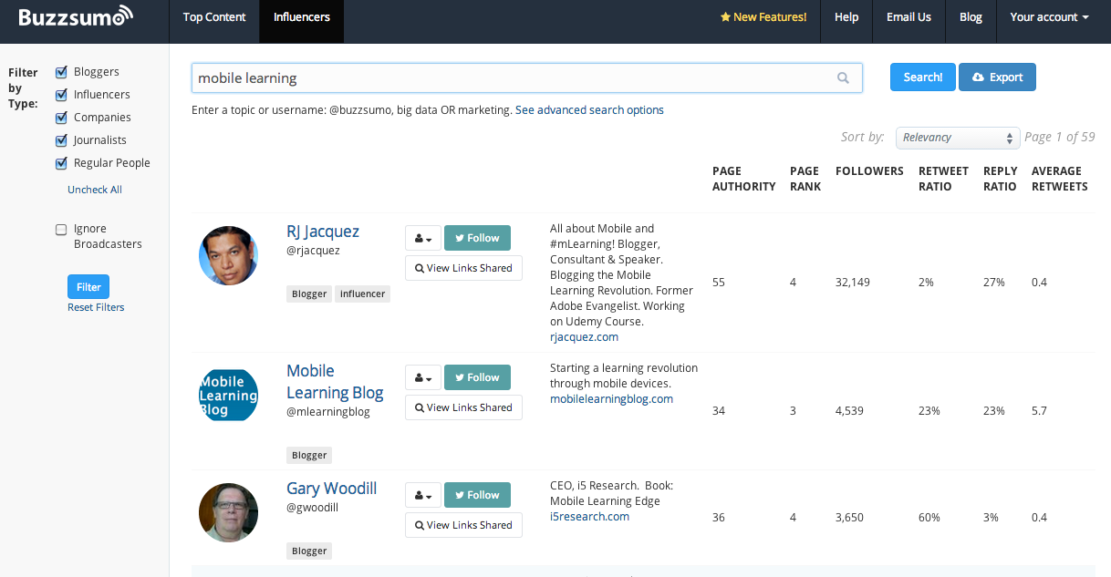 Influencer Search BuzzSumo - A Content Marketer's Dream Tool