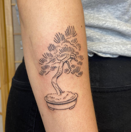 Small Pine Tree Tattoo