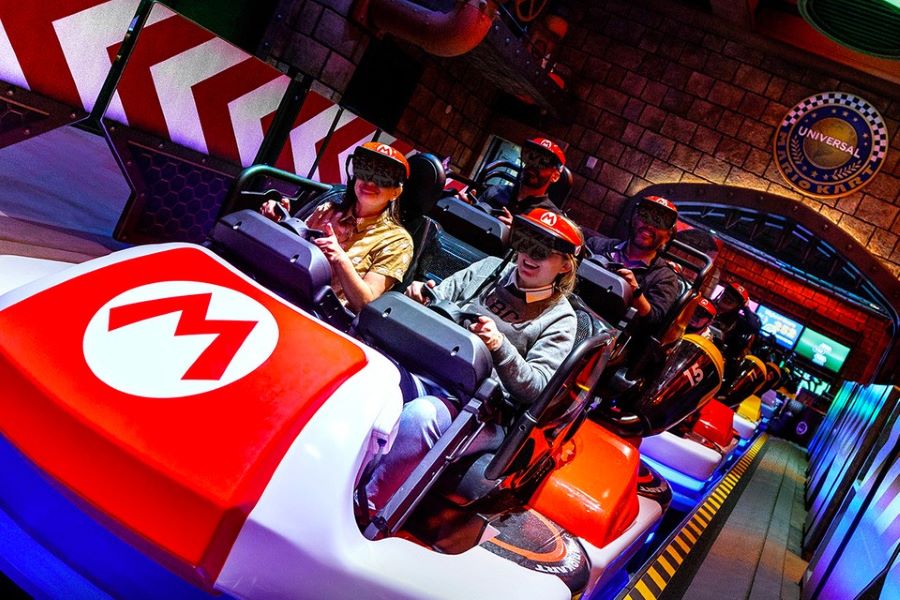 mario kart augmented reality theme park experience