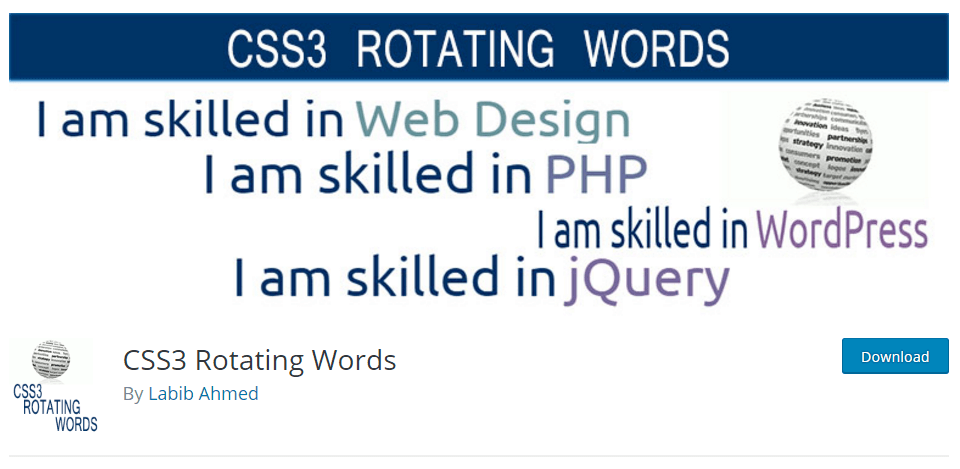 CSS3 Rotating Words Plugin