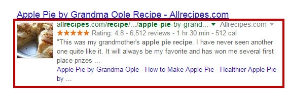 Recipe Rich Snippet of Apple Pie by Grandma Ople Recipe.