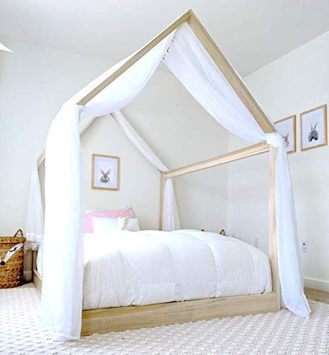 Canopy bed with house frame