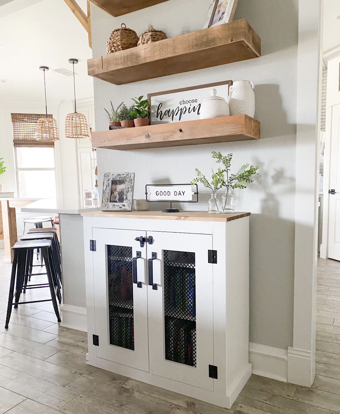 DIY Bathroom Mirror Storage Case - Shanty 2 Chic