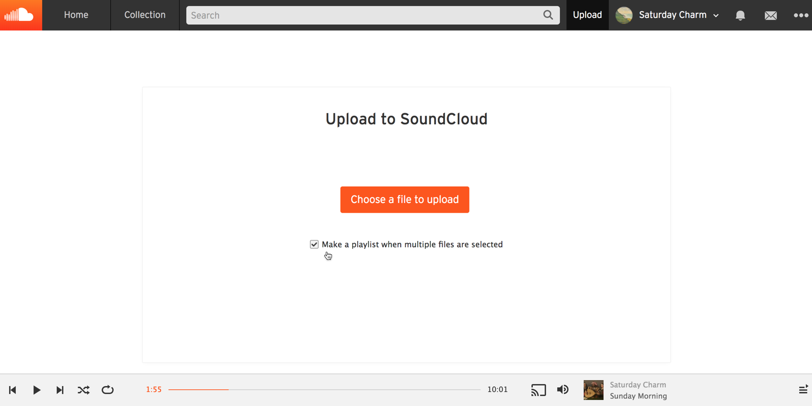 Soundcloud Interface in PC
