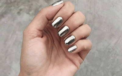 Mettalic foil square nails