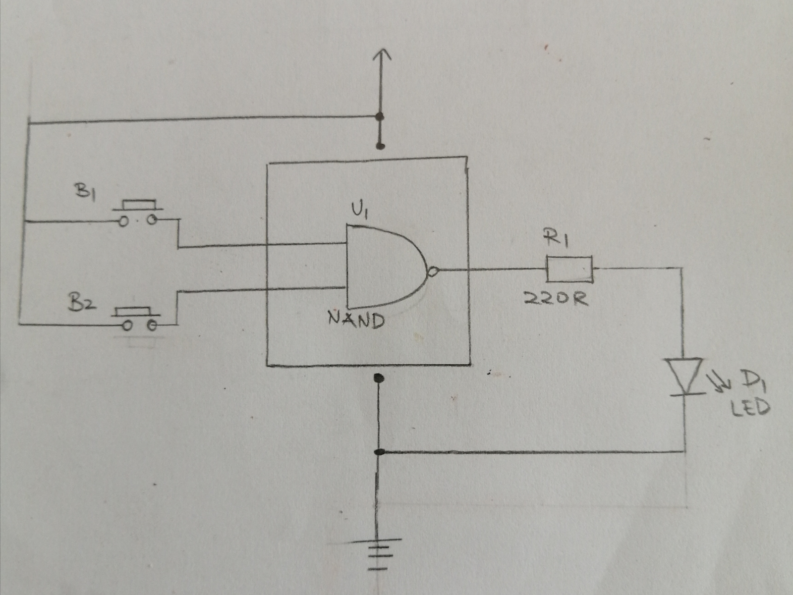 application circuit for a NAND gate