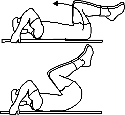 Bench leg raise 