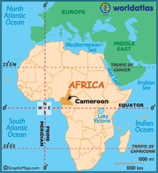 Image result for map of cameroon