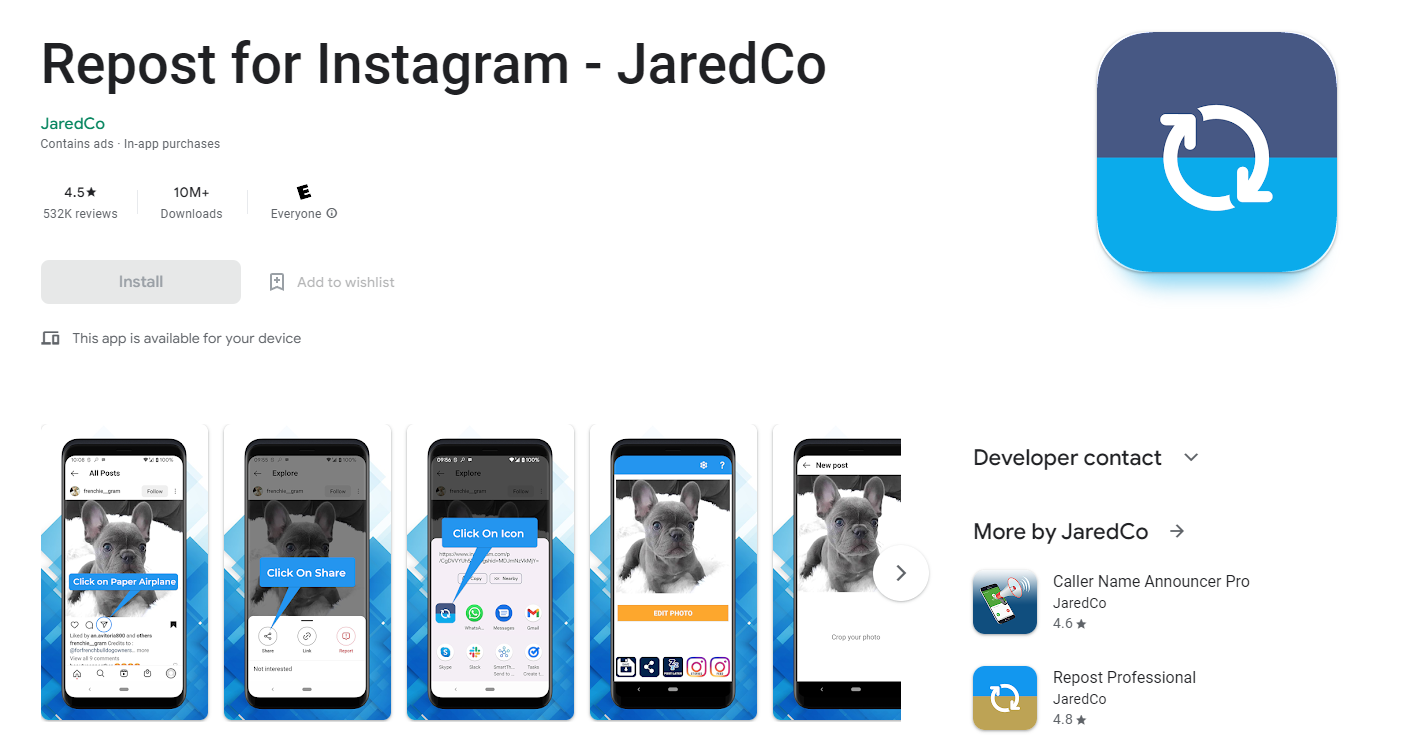 Report for Instagram - Mobile Marketing App