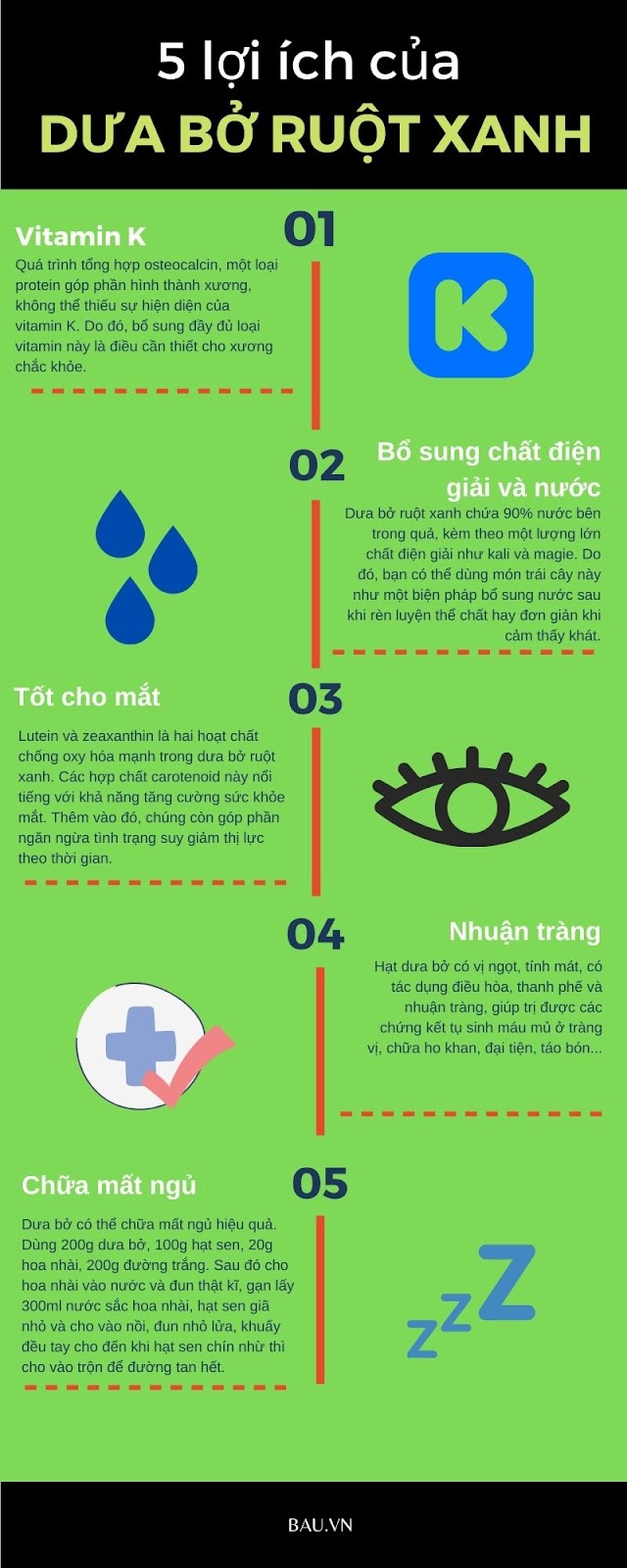 dưa bở ruột xanh với sức khỏe