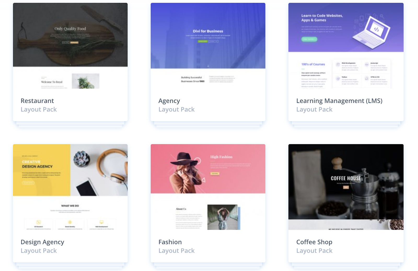 Divi - templates