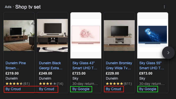 how to choose css for google shopping