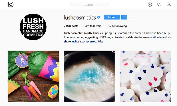 Campaigns of Lush Cosmetics
