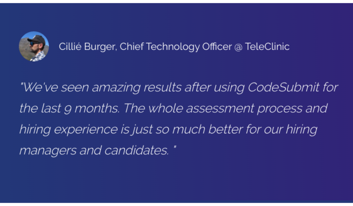 "We've seen amazing results after using codesubmit for the last 9 months."
