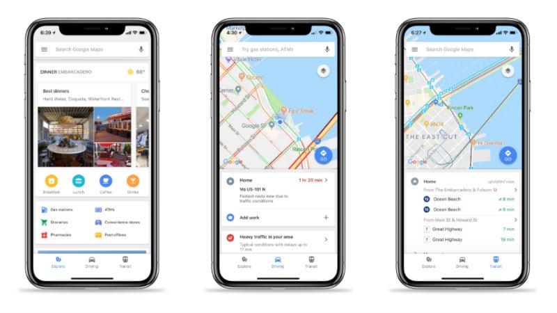 Google Maps for iOS Gets Bottom Bar With Place, Traffic, and Transit Info |  Technology News
