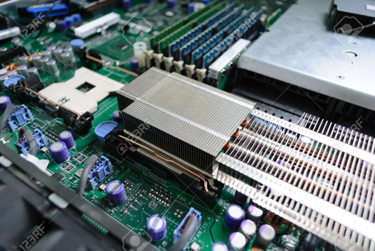 CPU Heatsink And RAM On The Server Motherboard. Stock Photo, Picture And  Royalty Free Image. Image 13644959.