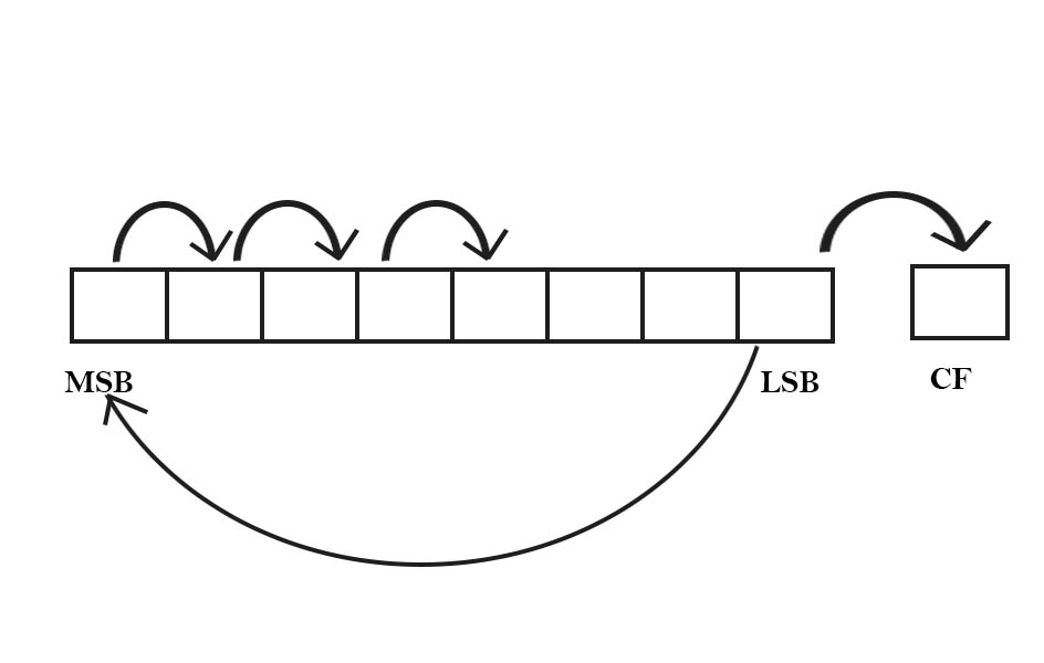 shift Logical Instructions of 8086