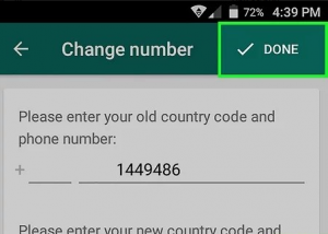 change phone numbers on WhatApp