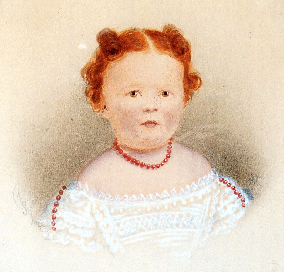 A drawing of Edith Wharton as a child