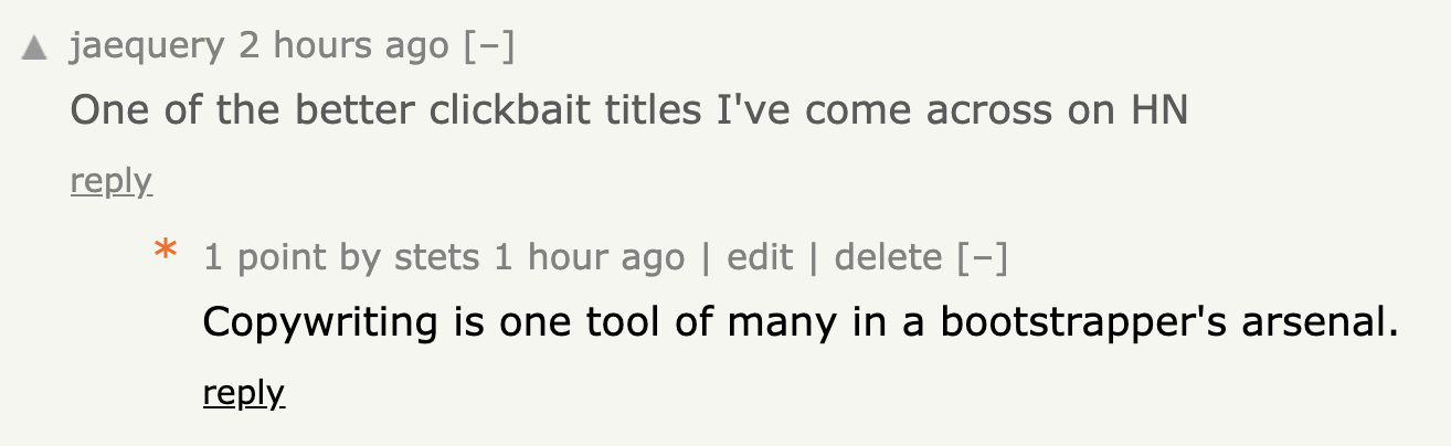 What does number 6 on the HN Front Page look like?