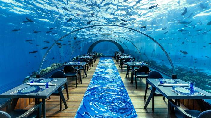 Tour du lịch Maldives -Thưởng thức bữa ăn dưới đại dương