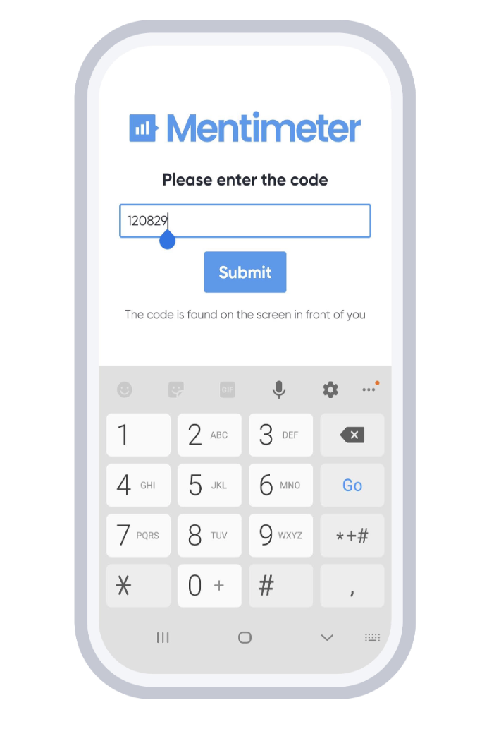 Mentimeter 入口顯示在您的智能手機上。 但是有沒有更好的方法來加入演示？
