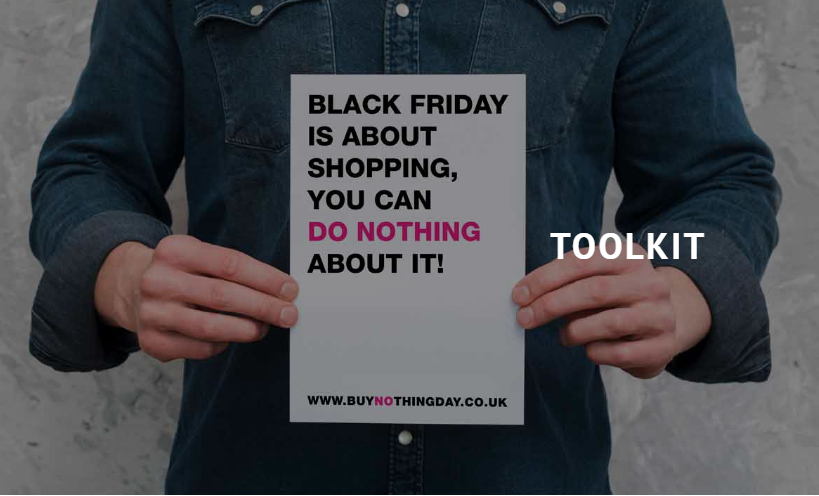  «Черная пятница — это шопинг. А ты можешь ничего не делать!» — листовка в поддержку Buy Nothing Day.