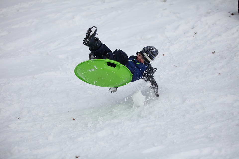 Sledding, Jump, Childhood ...