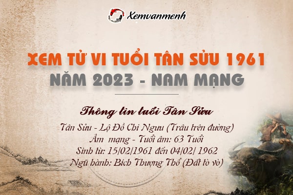 Xem bói tử vi tuổi Tân Sửu 1961 nữ mạng 