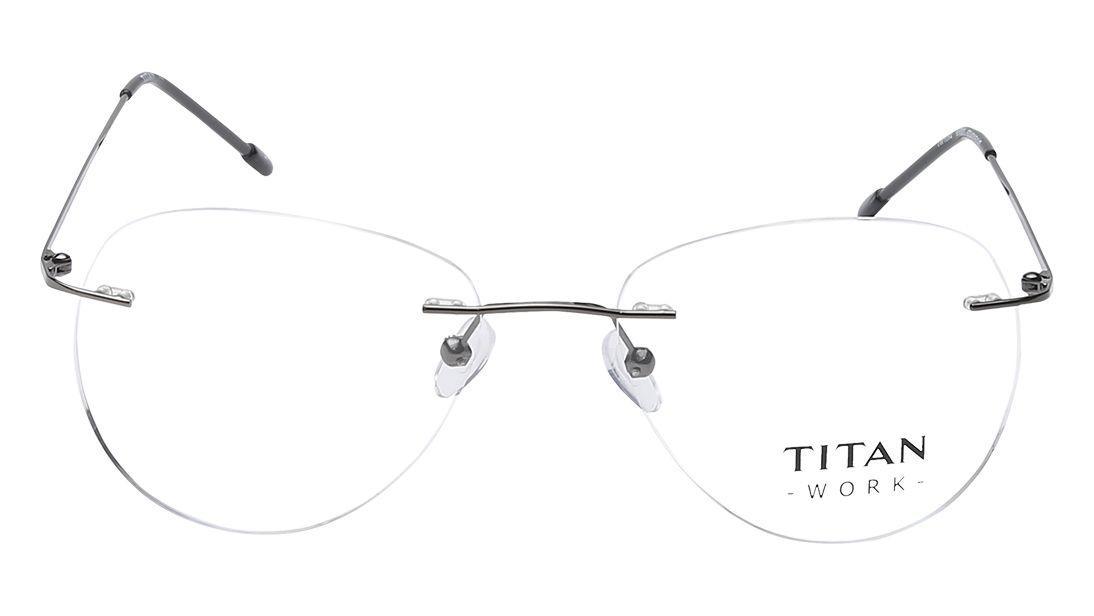 Black Aviator Rimless Eyeglasses (TW1084MRM1|52)