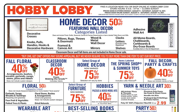 Hobby Lobby Planners