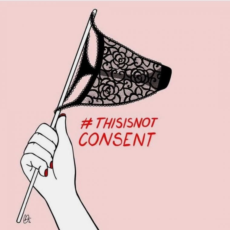 Illustration with written this is not consent 