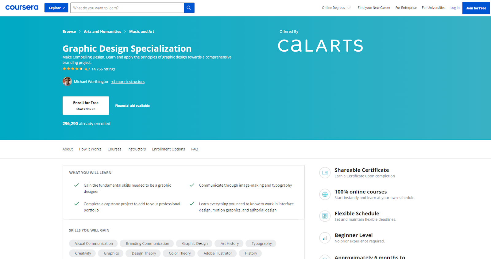 CalArts’ Graphic Design Specialization
