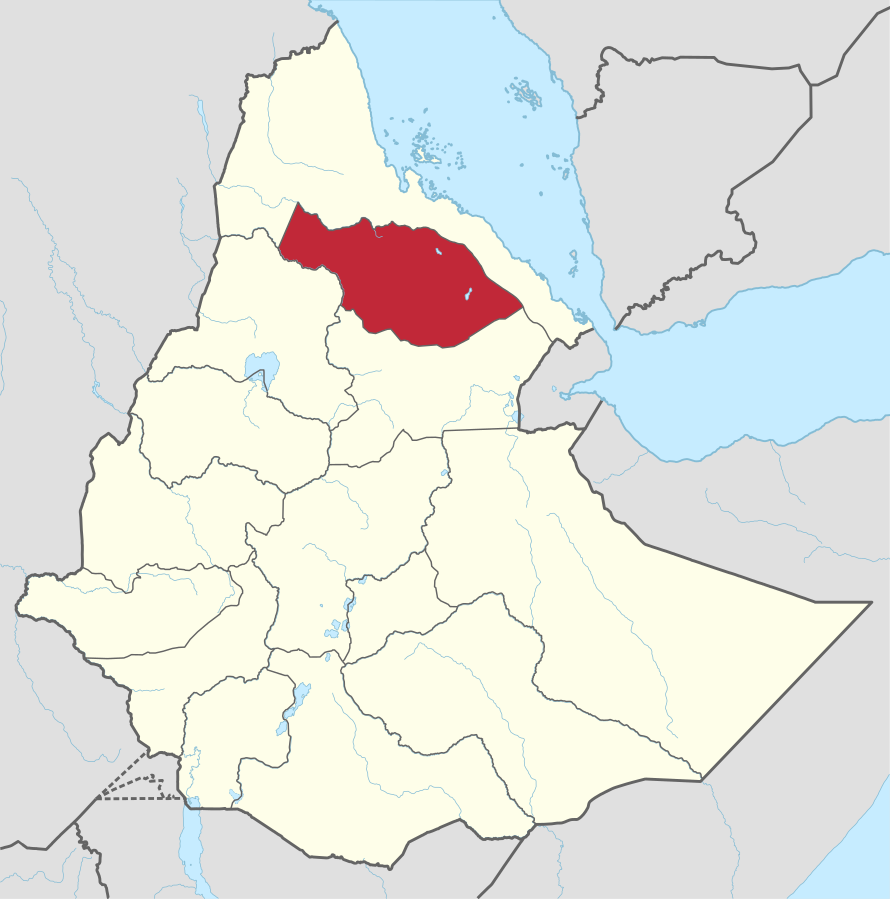 خريطة توضح موقع إقليم تيغراي بشمال إثيوبيا/ويكيبيديا