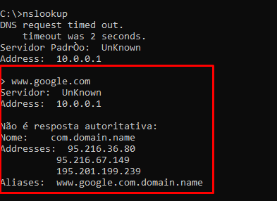 DNS status