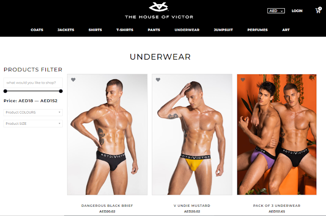 The Victor Closet Underwears Page Screenshot