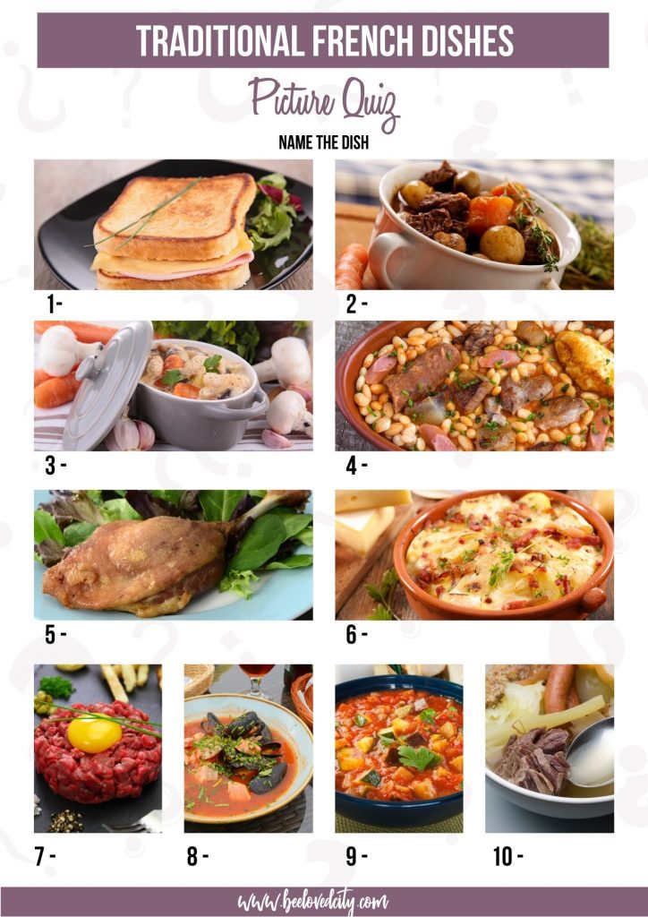French food Picture Quiz